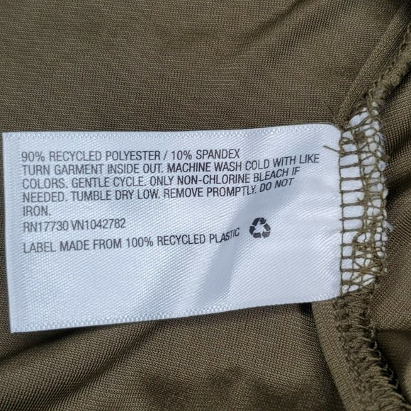 Wild Fable Women's Ruched Slip Dress Spaghetti Straps Stretch Olive Medium - Picture 9 of 11